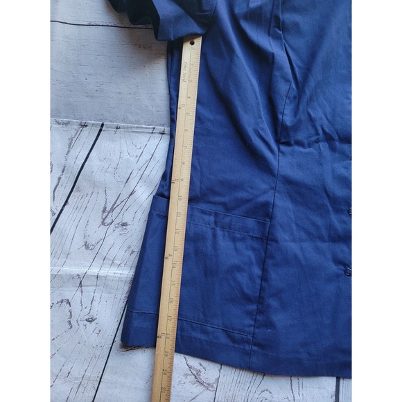 Crest Made In USA Nurse Vet Medical Scrub Top Navy Blue 2XL - Picture 5 of 7